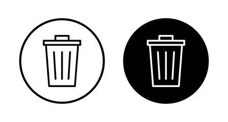 Trash icon vector isolated on white background. trash can icon. Delete icon vector