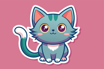 Obraz premium Meow Moments: Delightful Cat Cartoon Art