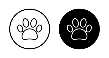 Paw icon vector isolated on white background. Paw Print icon