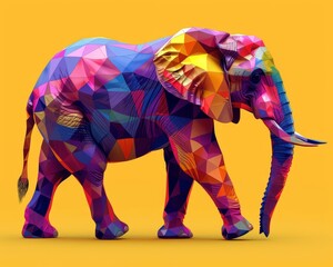 Elephant sanctuary flat design side view conservation animation Complementary Color Scheme