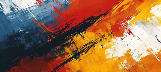 Abstract Watercolor Background with Paint Brush Strokes