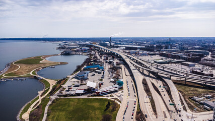 Fototapeta premium city highway (milwaukee, wi)