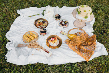 A Delightful Picnic Spread on the park