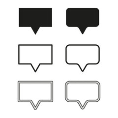 Set of speech bubble icons. Chat and conversation symbols. Communication and dialogue elements. Vector illustration. EPS 10.
