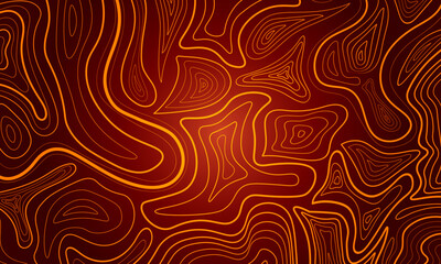 Abstract horizontal background with colorful waves on red background. light red lines. lines pattern.