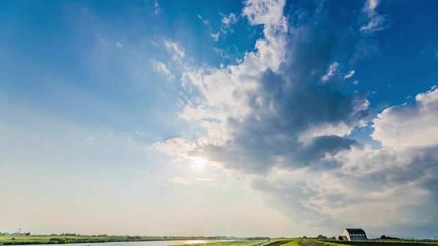 日没のタイムラプス