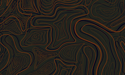 Abstract horizontal background with colorful waves on dark background.