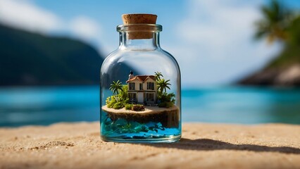 Obraz premium island in a bottle