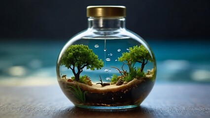 island in a bottle