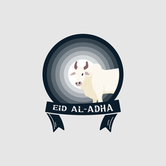 Eid al - adha badge logo vector graphic illustration on background