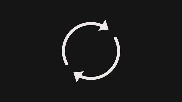 Animated Refresh button, circle arrow icon set, animation click on the refresh icon on transparent background,
Refresh Sign. Seamles looping. 3d render. Refresh Sign on a Black Background.