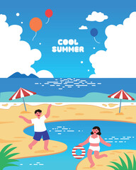 Summer, Illustration, Travel, Sea, Sea, Underwater, Fish, Beach, Noeul, Recreation Area, Vacation, Vacation, Tourism