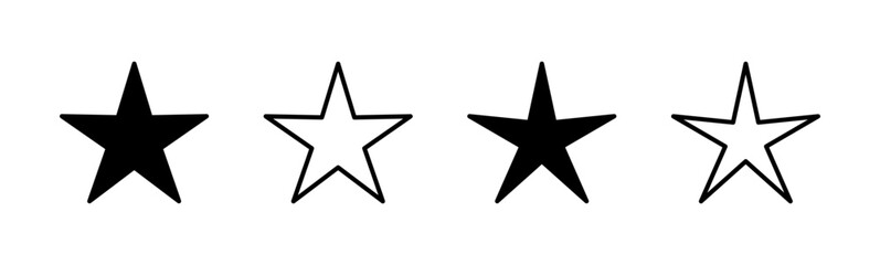 Star Icon set. rating icon vector. favourite star icon