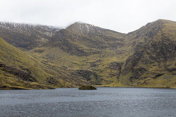 Hiking Carrauntoohil, Ireland's Tallest Peak, in the Mountains of County Kerry, Ireland