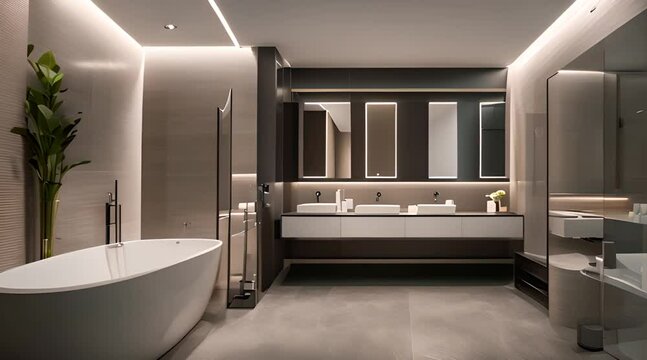 modern bathroom ai generated video