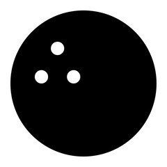 black bowling ball icon 