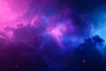 Colorful space background with stardust, nebula, and shining stars. Cosmic galaxy backdrop with...