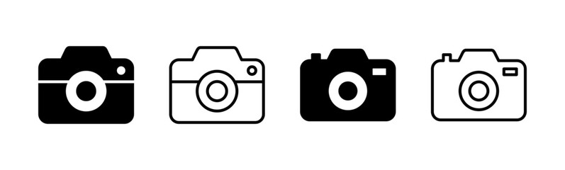 Camera icon set. photo camera icon. camera photography icon.