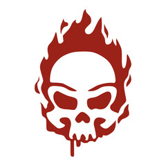 cool skull and fire logo.eps