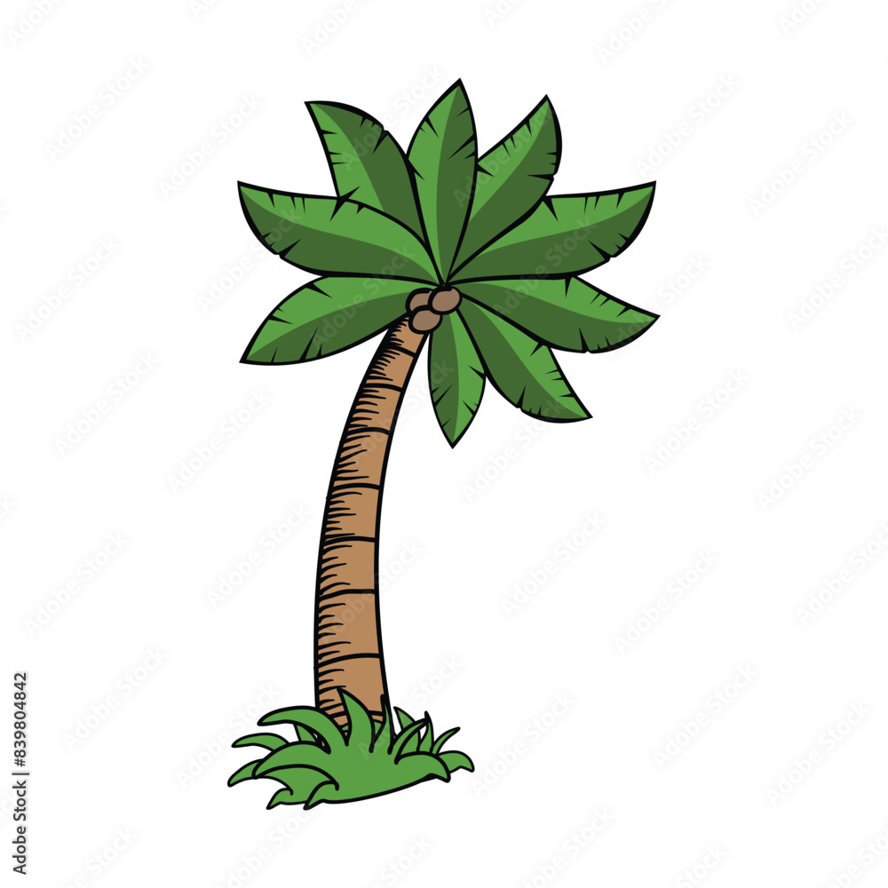 Poster palm tree icon vector isolated on white background for your web and mobile app design, palm tree log