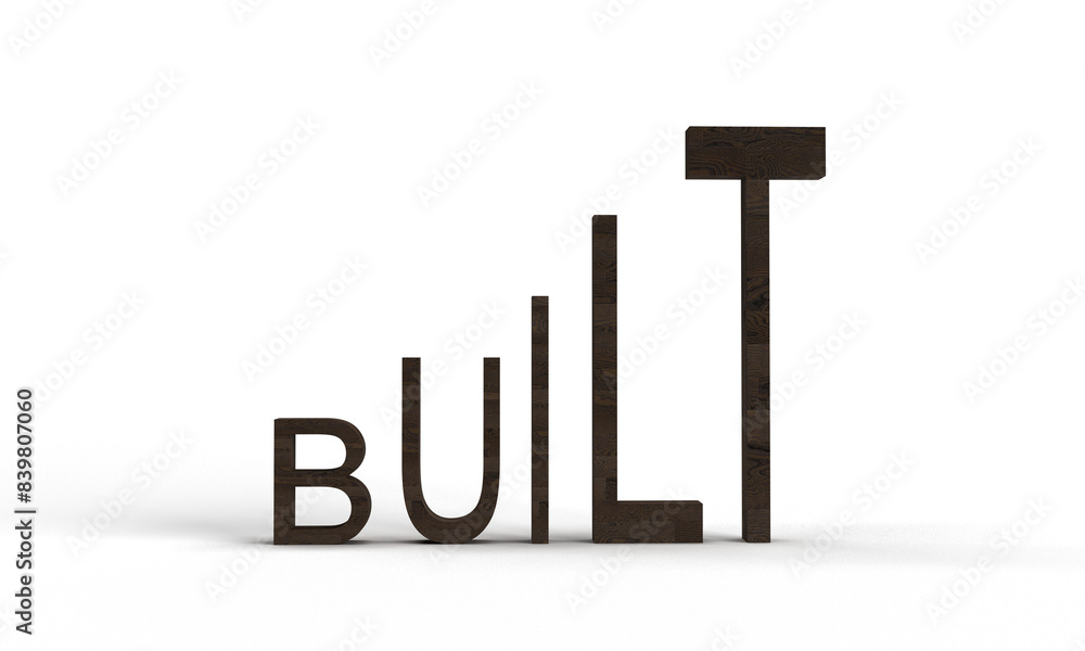 Poster bult text font calligraphy hand written step business design strategy icon modern architecture techn