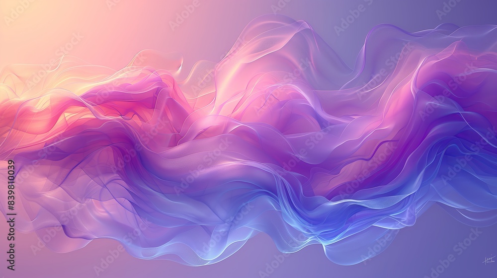 Poster flowing abstract wave in pastel colors. ethereal abstract background featuring flowing, pastel-color