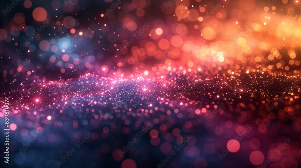 Aufkleber glittering bokeh light particles. captivating abstract background with glittering bokeh light partic