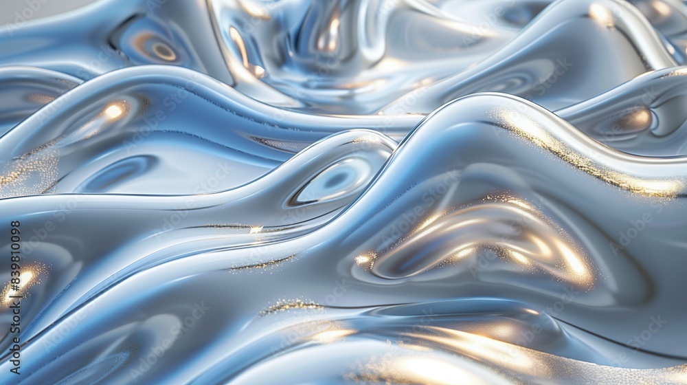 Poster metallic liquid wave texture. abstract background with a metallic liquid wave texture, creating a fu