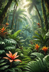 Fototapeta premium beautiful tropical forest background