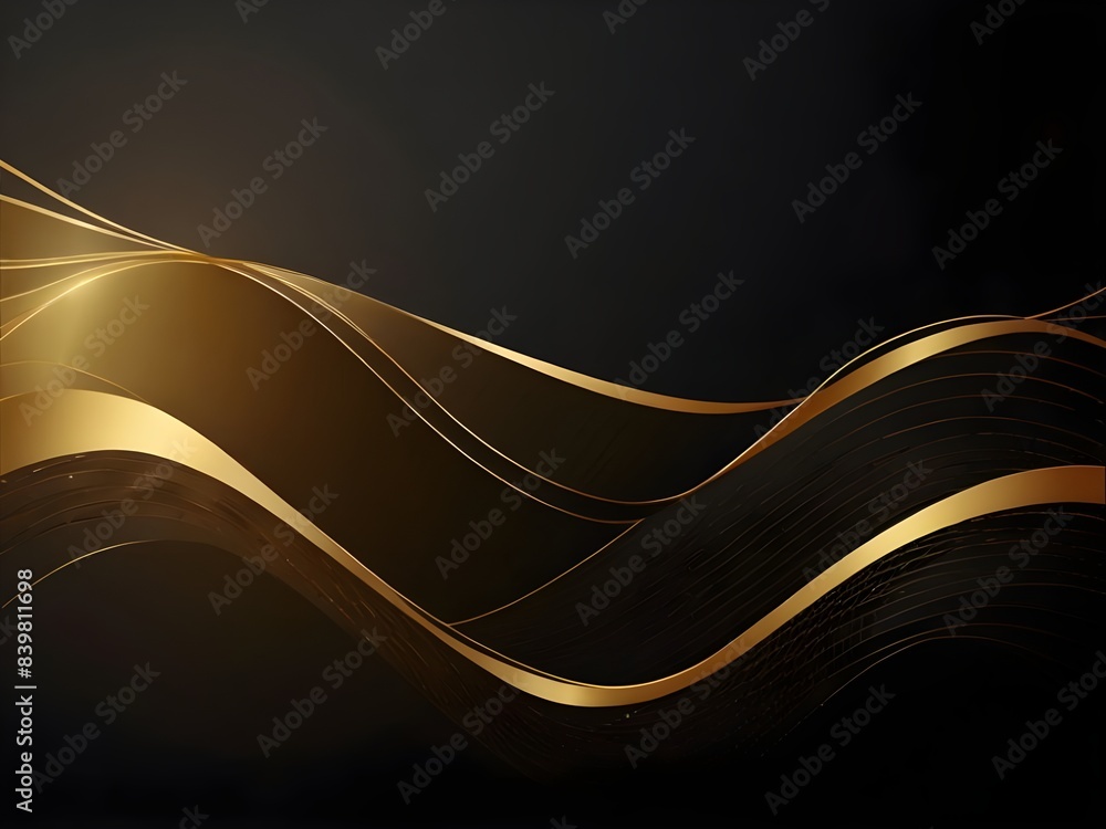 Aufkleber vector modern simple design, elegant modern gold line background, abstract gold lines on black, abst