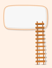 empty text box and ladder, marketing concept