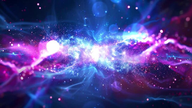 scientific illustration quantum computer techno background. seamless looping overlay 4k virtual video animation background