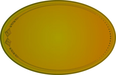 楕円の豪華なゴールドフレームイラスト素材