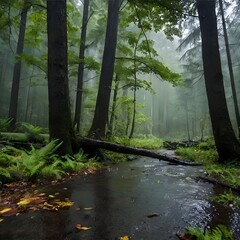 morning in the forest