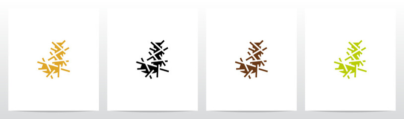 Letter Under Hay Straw Initial Logo Design J