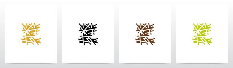 Letter Under Hay Straw Initial Logo Design Z