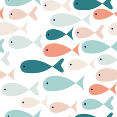 seamless pattern with fishes