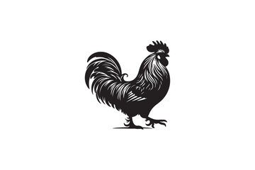 Chicken silhouette vector illustration