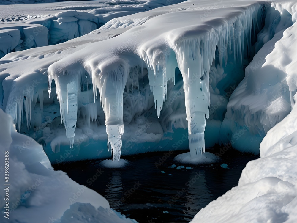 Poster ice flowing generative ai