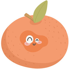 Happy funny fruit and vegetable