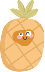 Happy funny fruit and vegetable