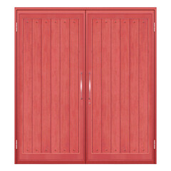 Fototapeta premium 洋風の赤い両開きドア