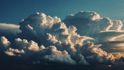 Naklejka premium Image of clouds in the sky 1