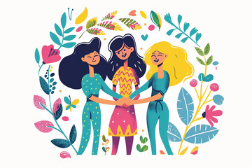 Fototapeta premium Friendship Day, a worldwide celebration of human connection, vector style