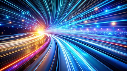 Obraz premium High Speed Data Transfer, Internet Technology Concept