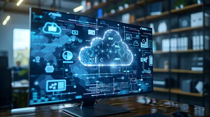 Cloud based Video Conferencing Tool Connecting Global Teams in Real time Cloud Computing Technology Concept