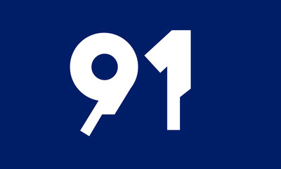 Number Tech Blue Modern Logo