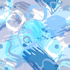 Retro vintage 80s or 90s fashion style abstract seamless pattern background. Good for textile fabric design, wrapping paper and website wallpapers. Vector illustration.