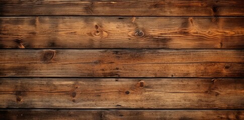Naklejka premium wood panel texture on a wooden wall a row of wooden planks arranged in a row from left to right, with a wooden table in the center