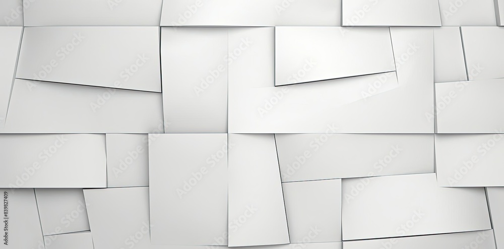 Poster white tile texture with a lot of squares and rectangles